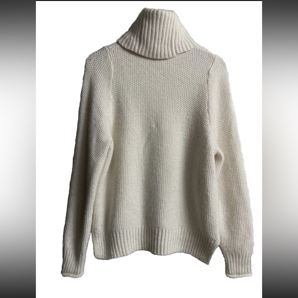 MADEWELL Varick Wool Alpaca Blend Knit Turtleneck Pullover Sweater Size S Ivory - Picture 6 of 10
